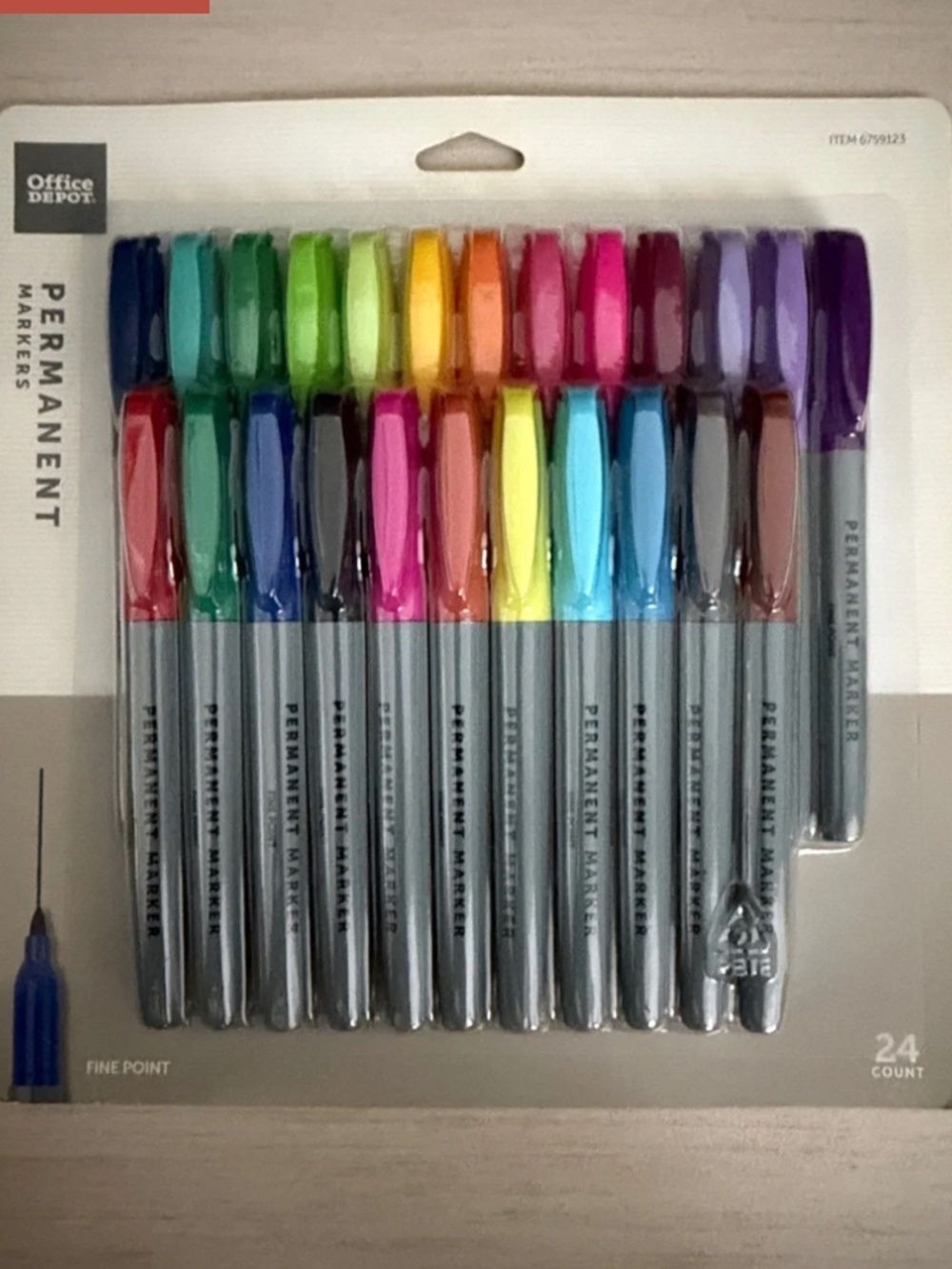 Office Depot Permanent Marker Set - 24 Colors